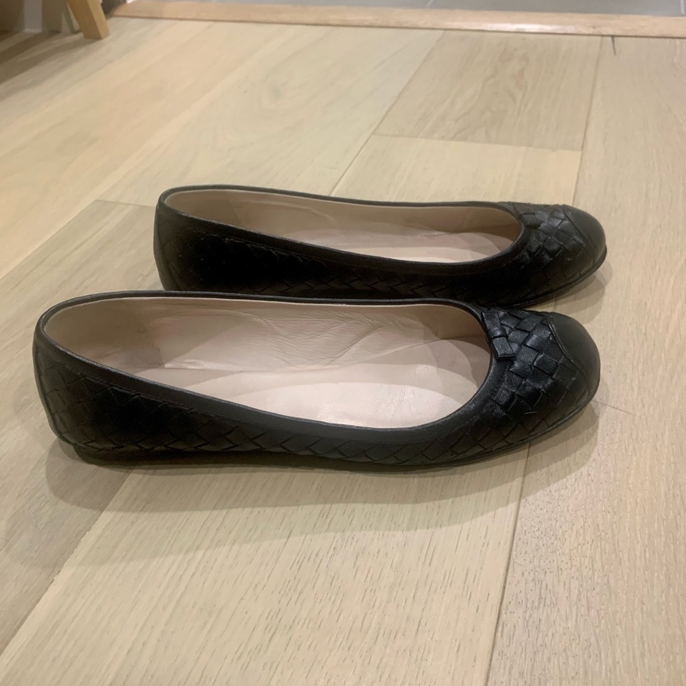 Bottega Veneta Intrecciato Leather Ballet Flats